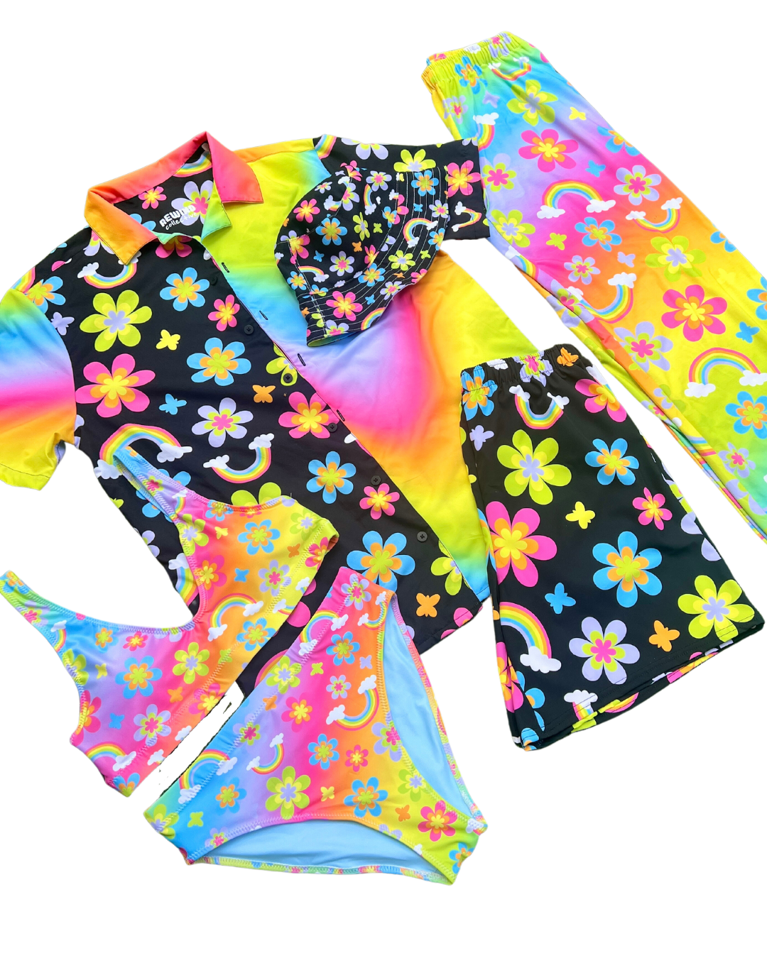 Funky Town Unisex Wide-Leg Pants