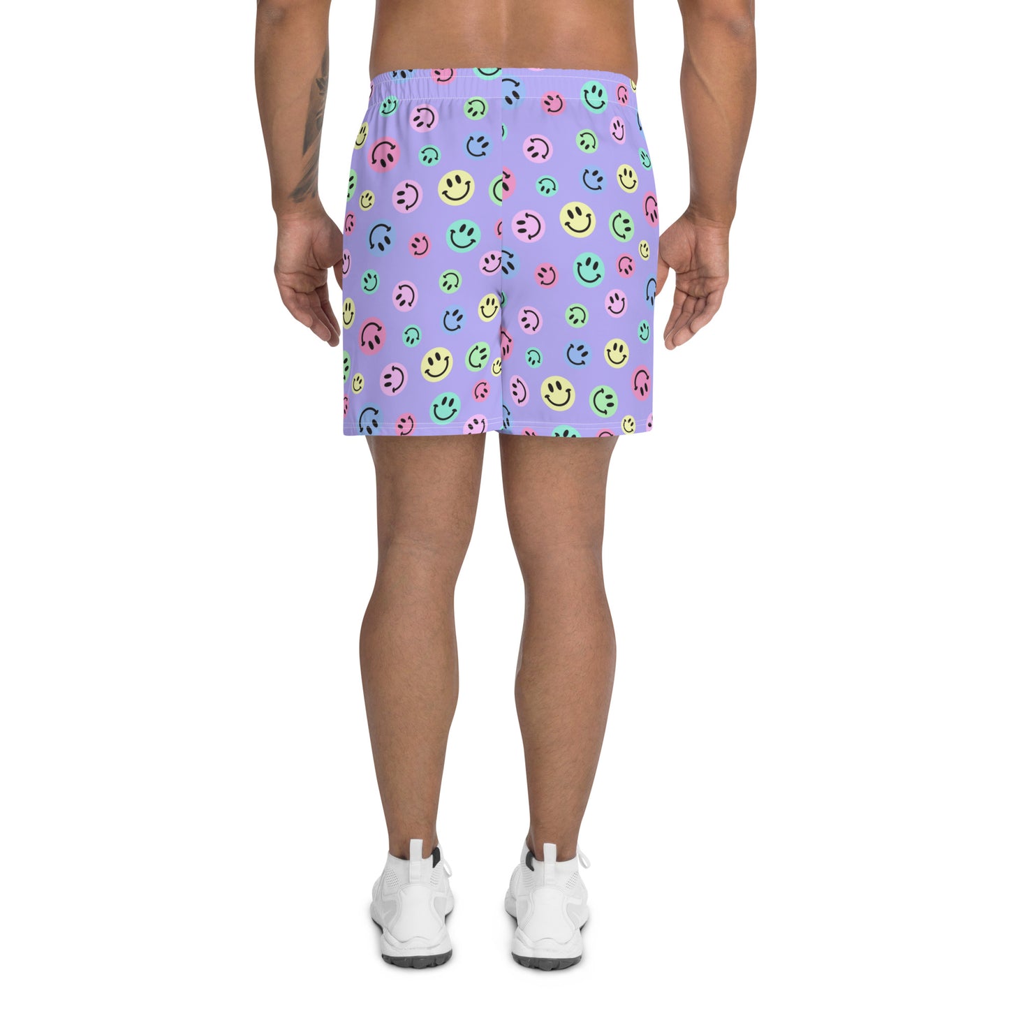 Purple Smiles Pastel Men's Athletic Shorts