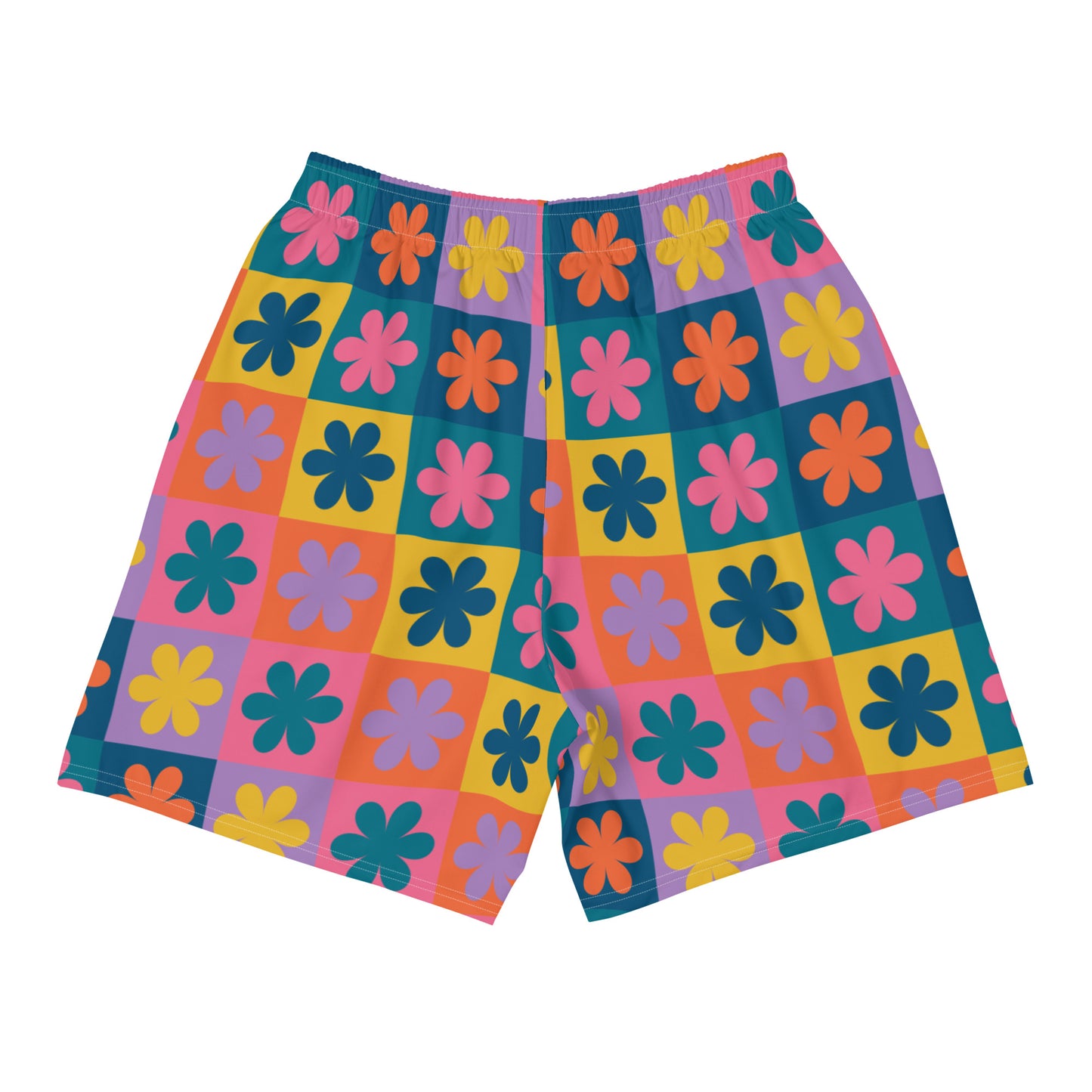 Retro Daisy Men's Athletic Shorts