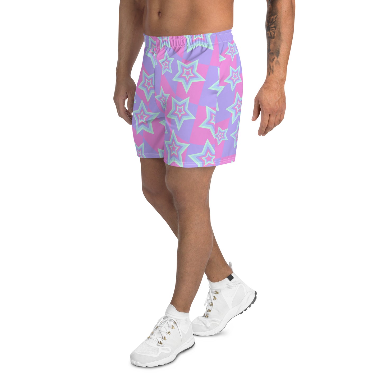 Pastel Stars Men's Athletic Shorts