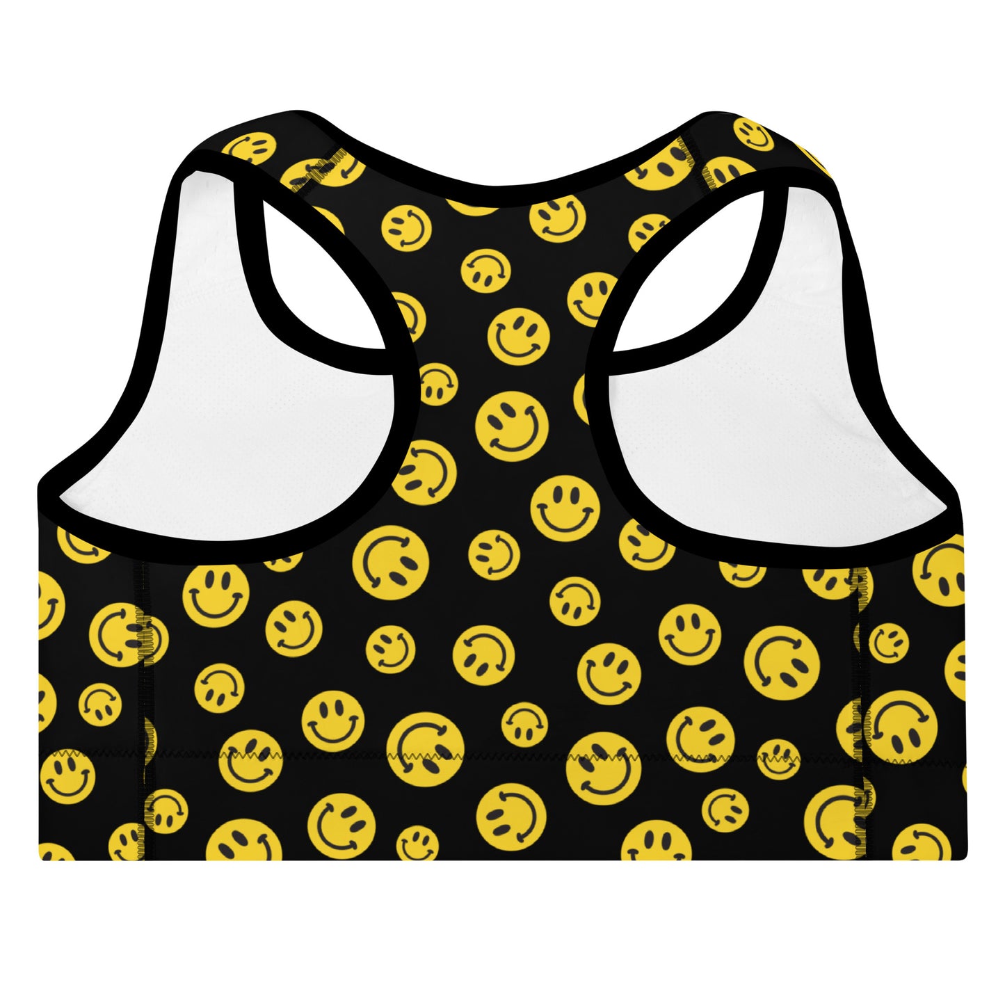 Yellow Smile Padded Sports Bra