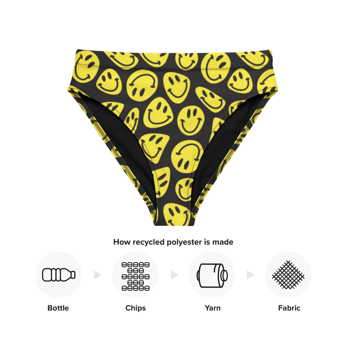 Trippy Smiles High-Waisted Bikini Bottom