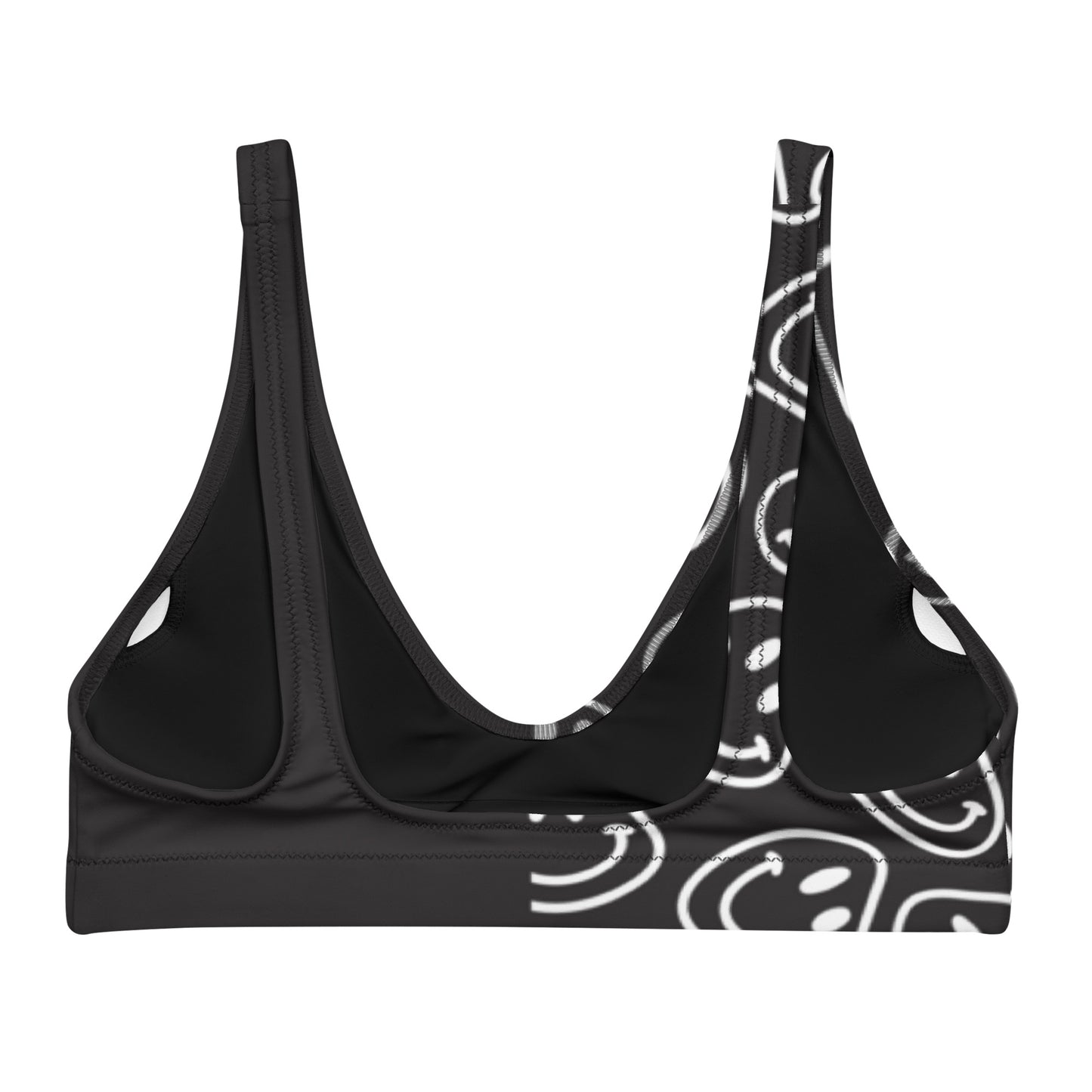 B&W Smiles Split Bikini Top