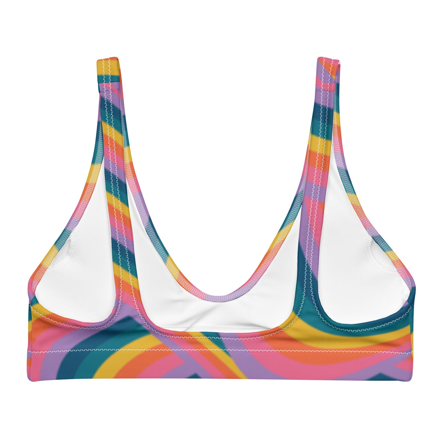 Retro Rainbow Bikini Top