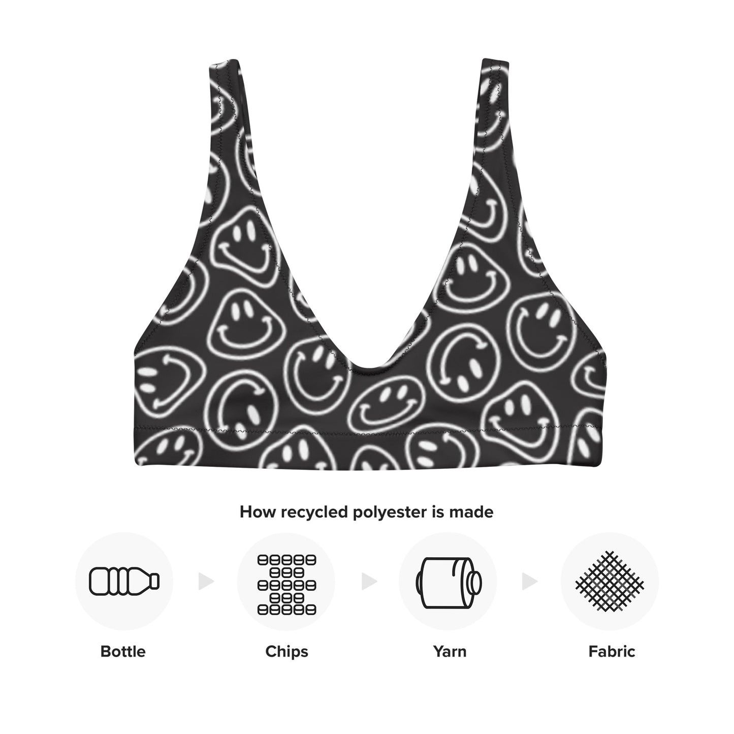 B&W Smiles Bikini Top