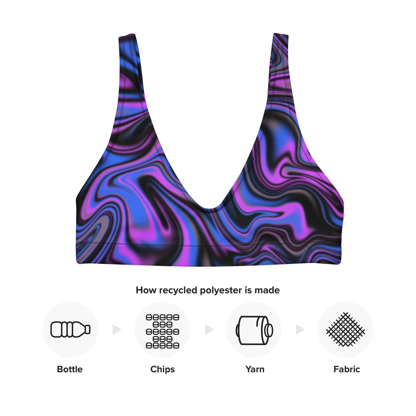 Purple Swirl Bikini Top