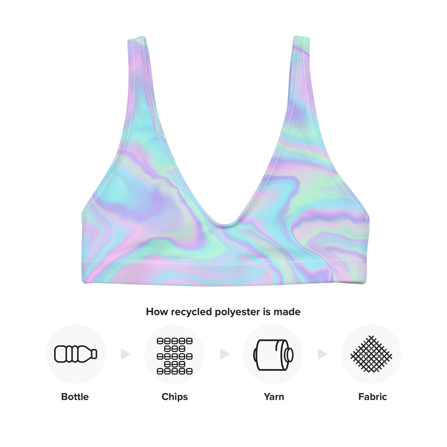 Pastel Watercolor Bikini Top