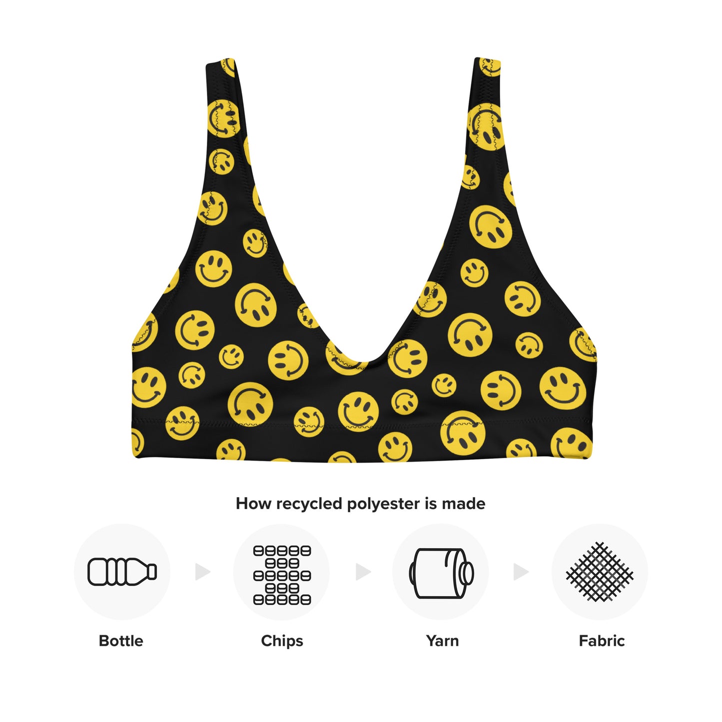 Yellow Smile Bikini Top