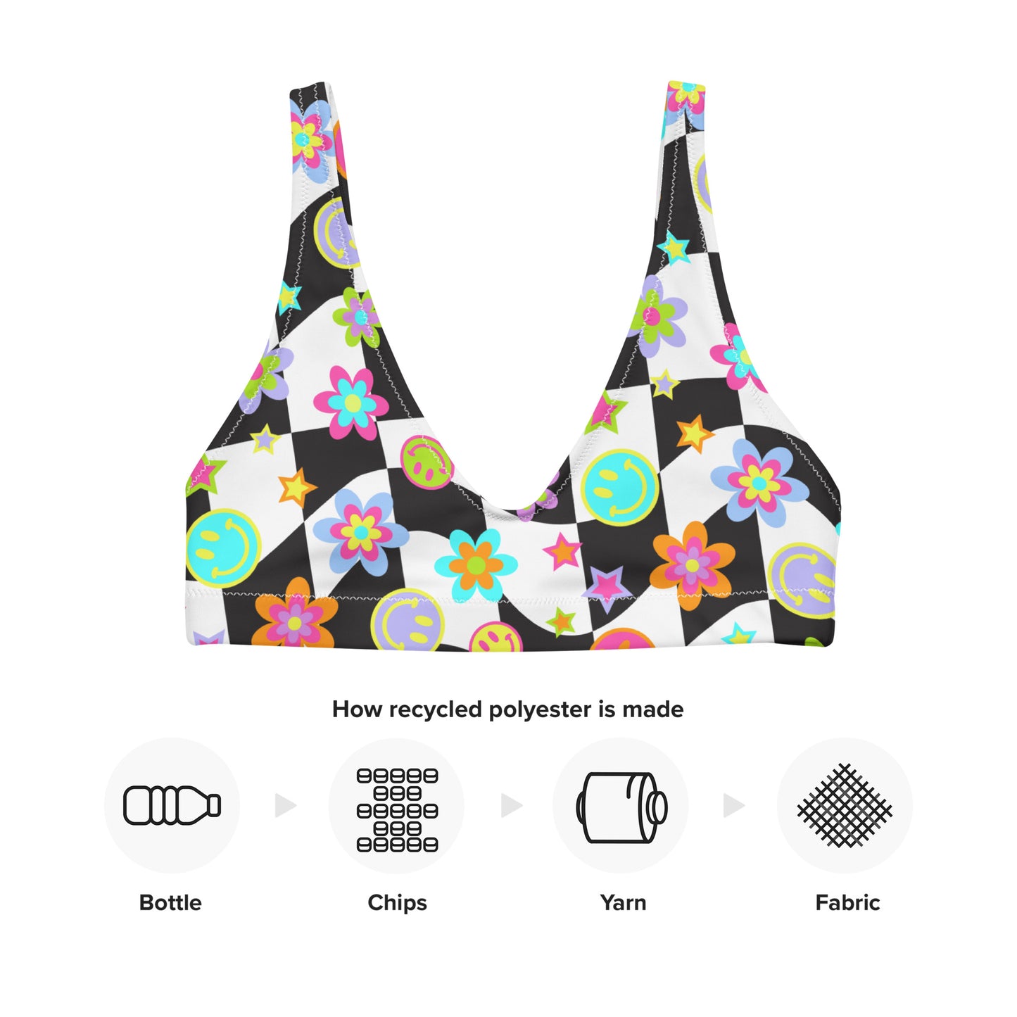 Groovy Checker Bikini Top