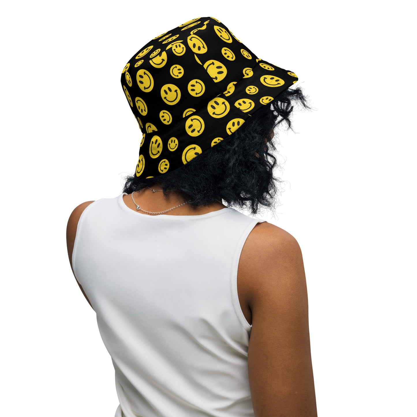Yellow Smile Reversible Bucket Hat