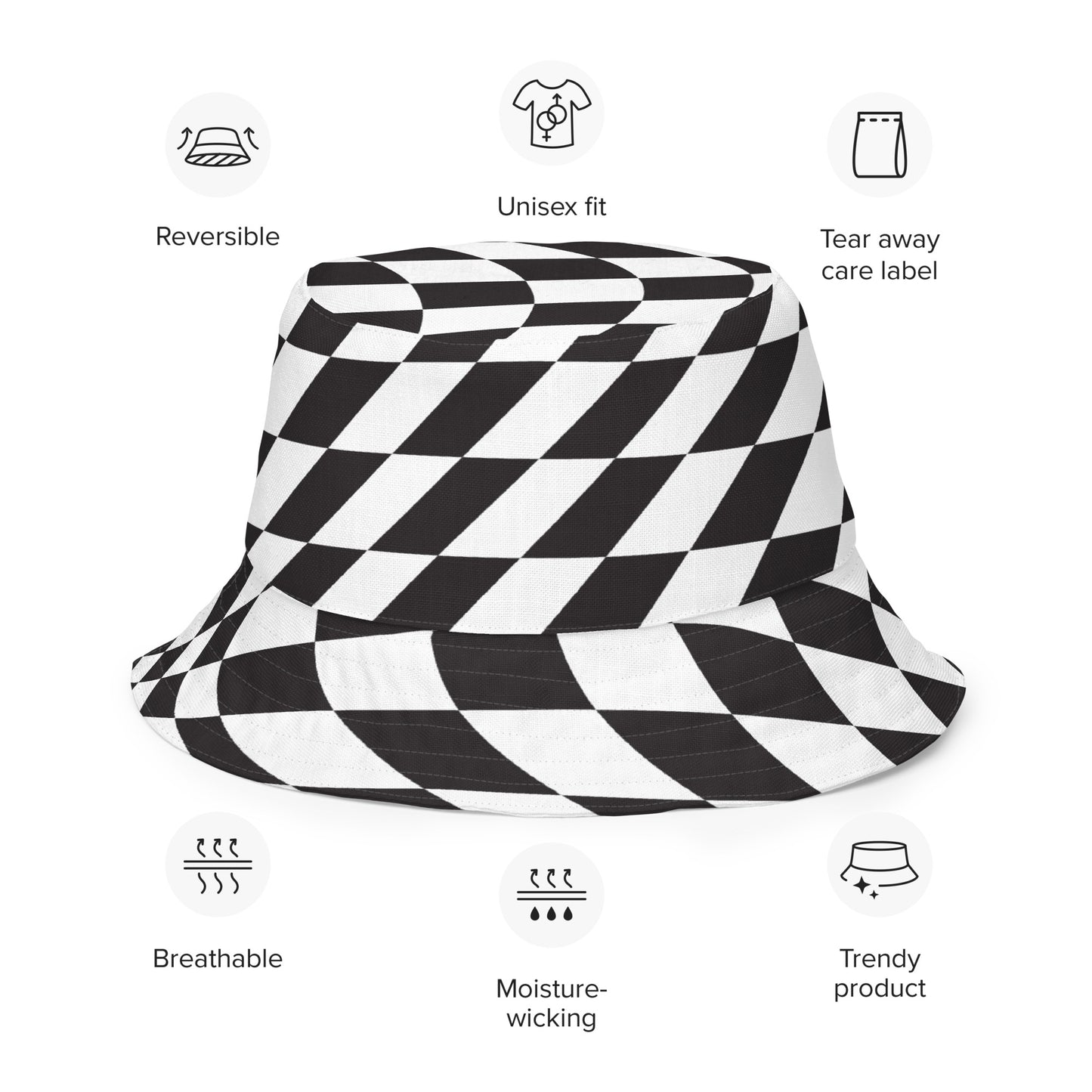 Happy Trippy Reversible Bucket Hat