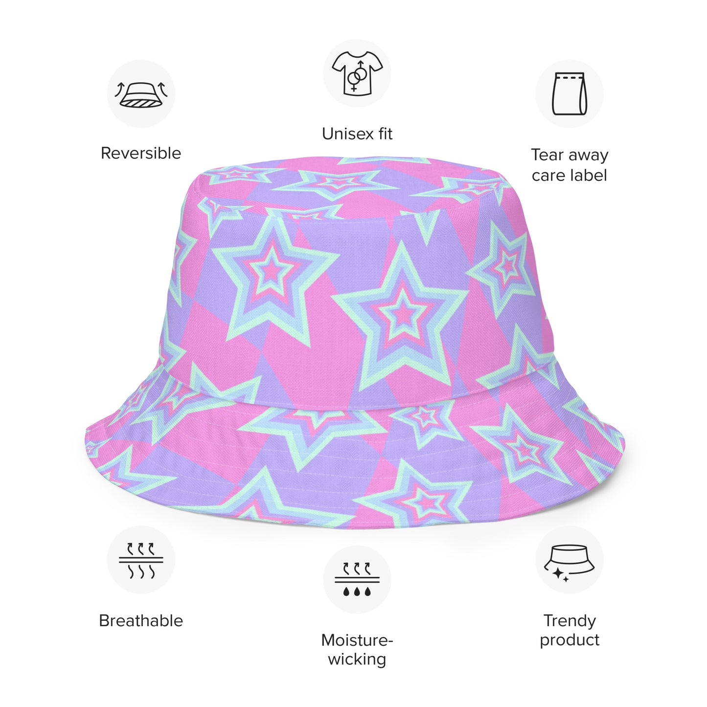 Dark N Groovy Reversible Bucket Hat