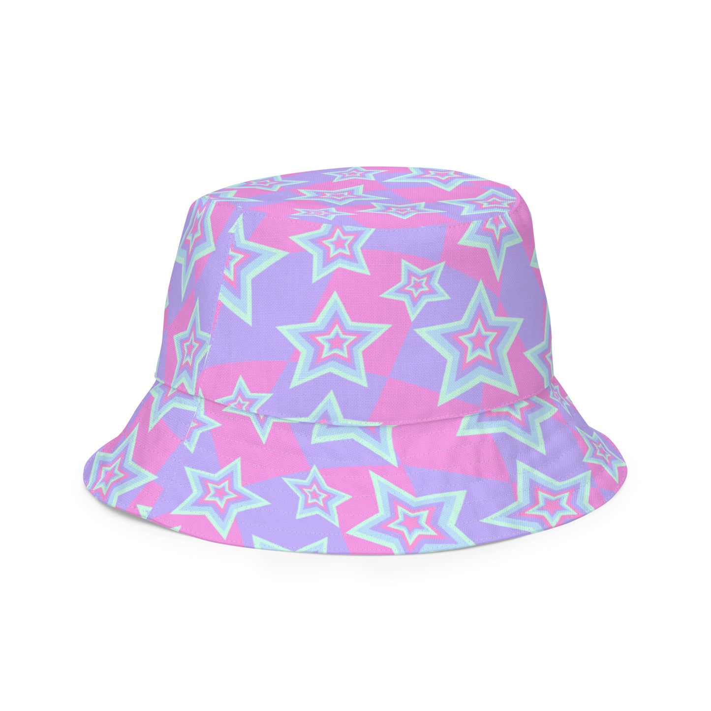 Purple Smiles Pastel Reversible Bucket Hat