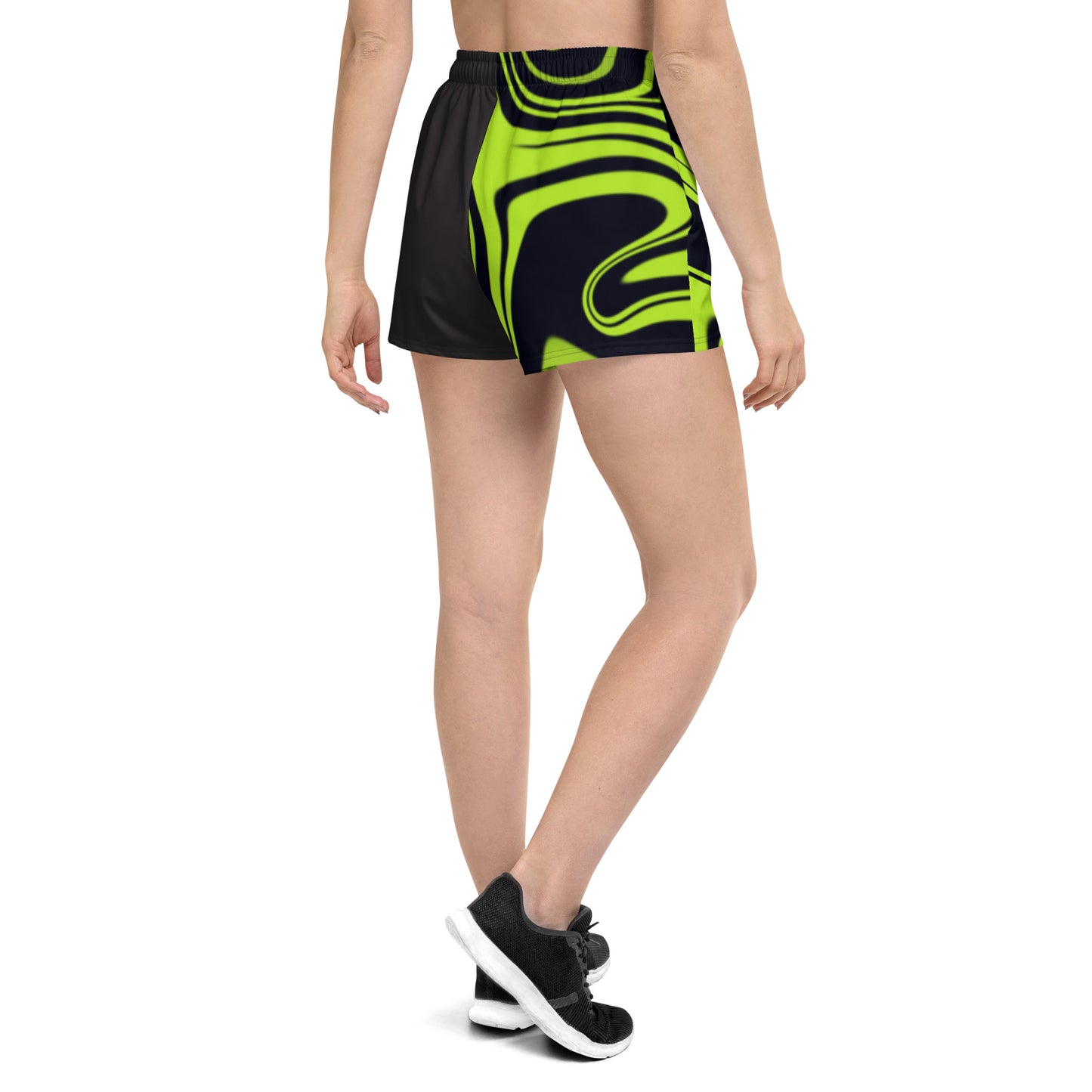 Green Swirl Women’s Athletic Shorts
