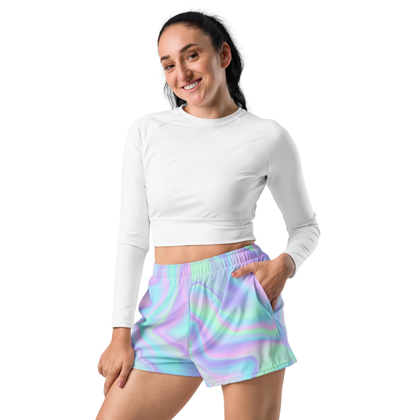 Pastel Watercolor Women’s Athletic Shorts