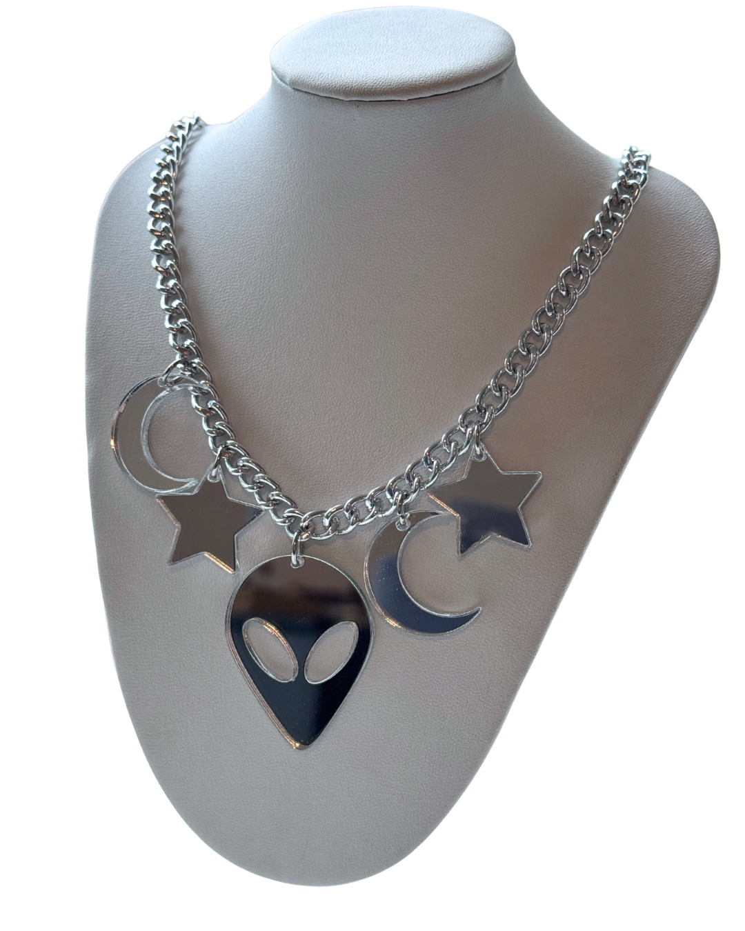 Silver Alien Necklace