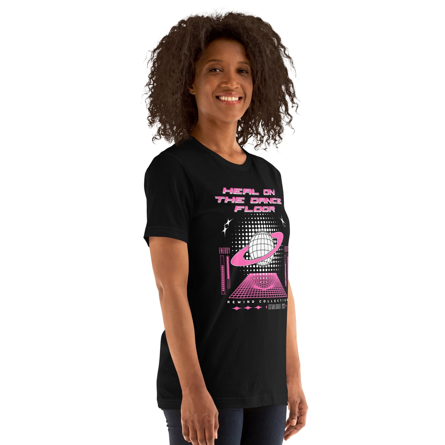 Heal on the dance floor pink T-shirt