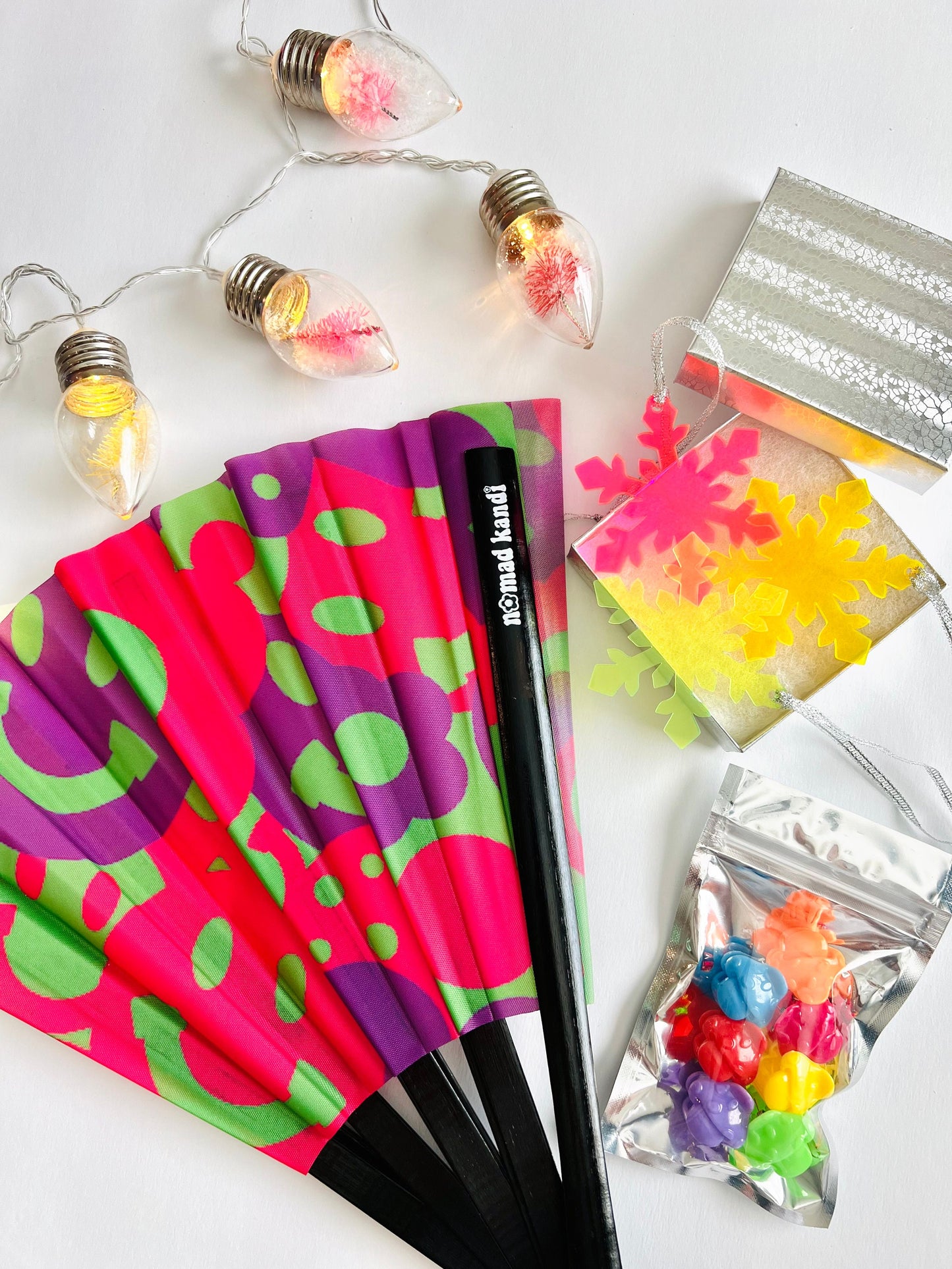 Neon Snowflake Ornament