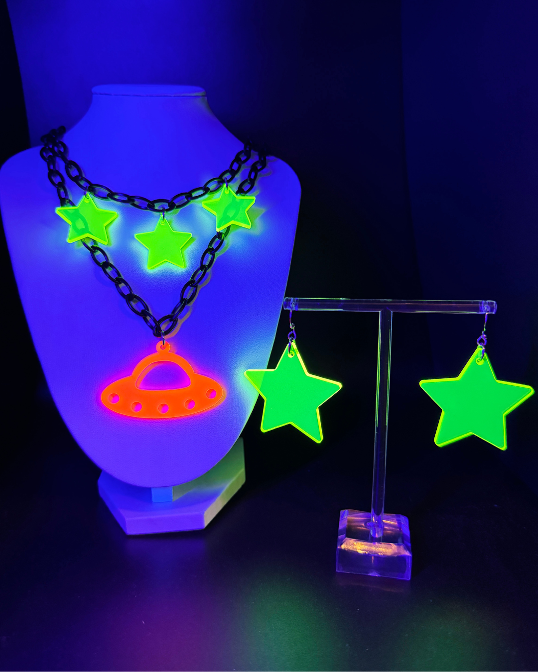 Neon Star Choker