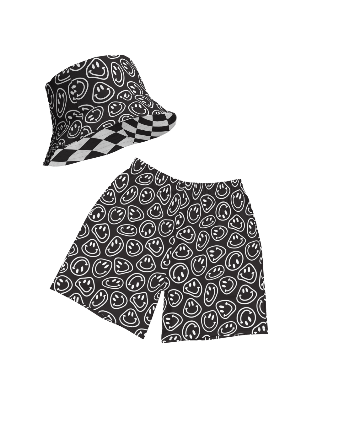 B&W Smiles Men's Athletic Shorts