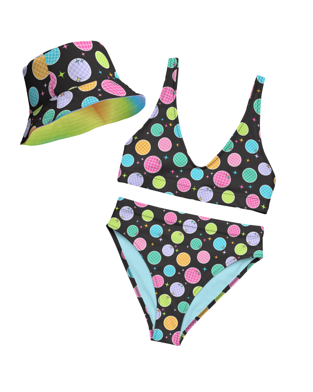 Disco High-Waisted Bikini Bottom