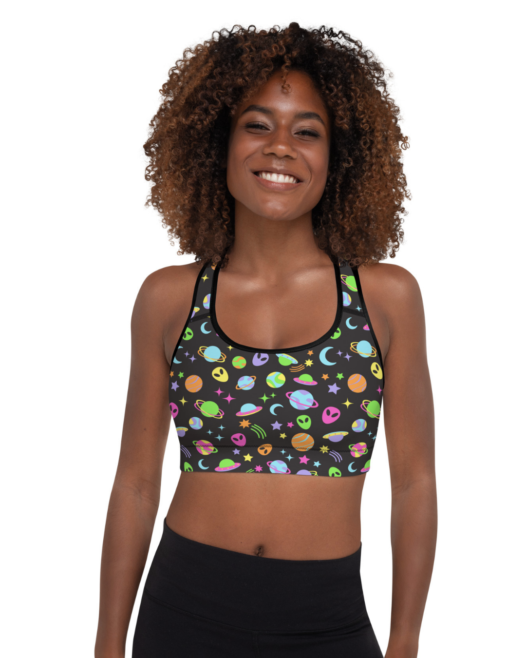 Space Rave Padded Sports Bra