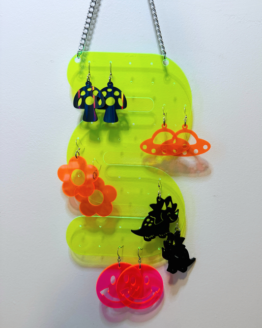 Squiggle Earring Display