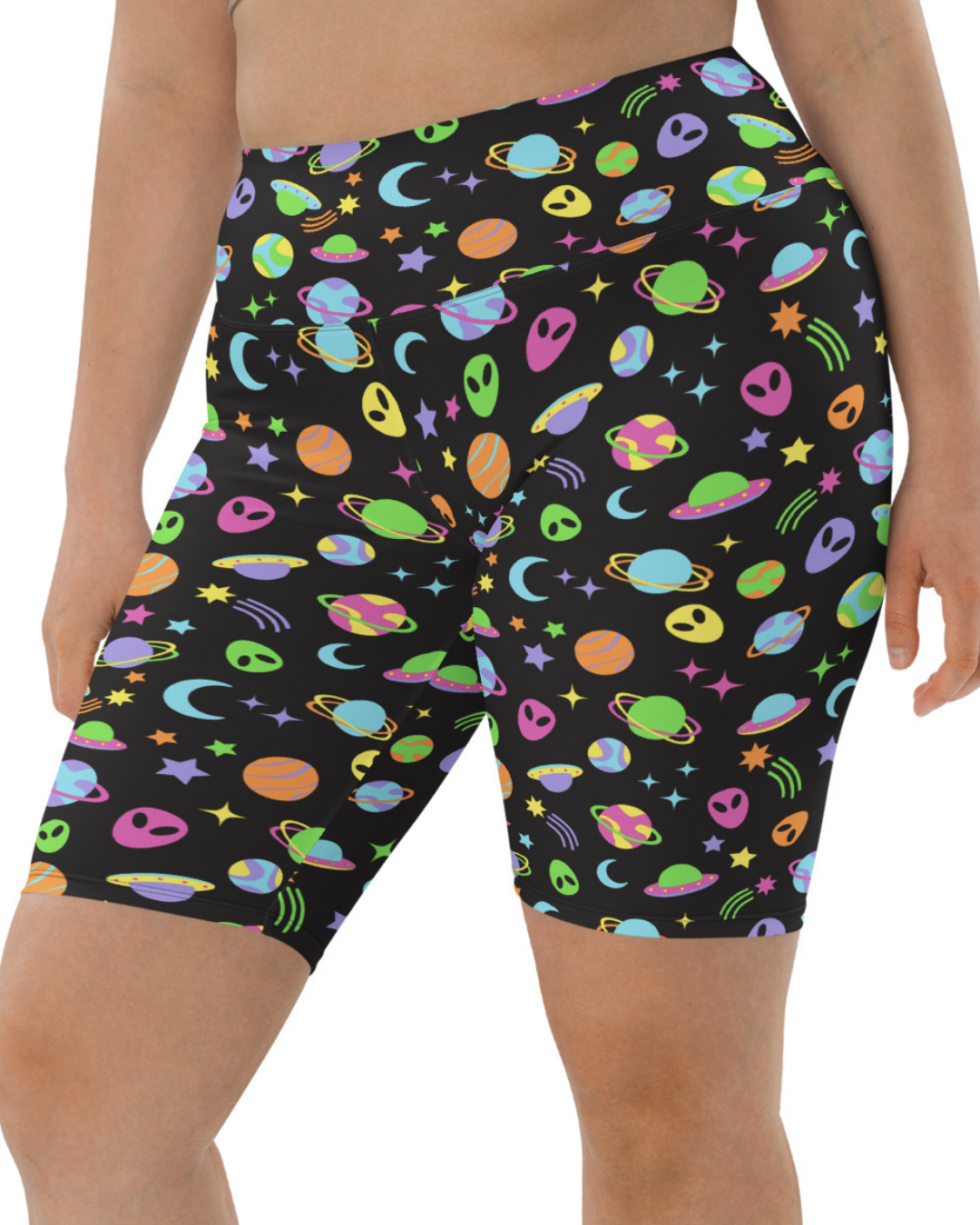 Space Rave Biker Shorts