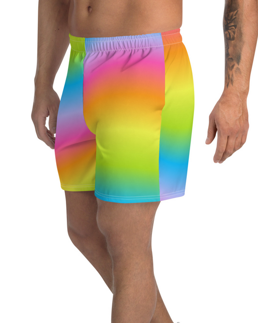 Bright Rainbow Men's Athletic Shorts