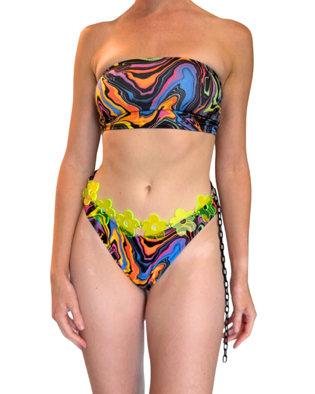 Dark Rainbow V-Cut Bikini Bottom