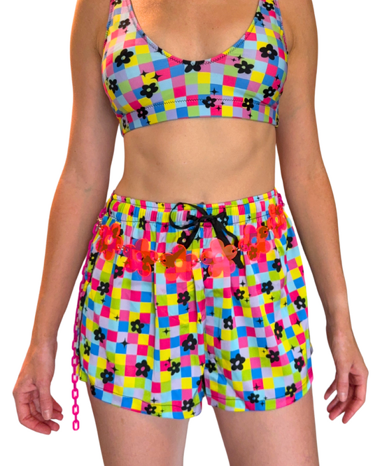 PLUR Pixel Bikini Top