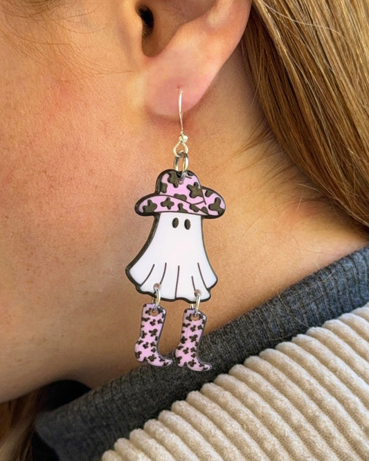 Cowgirl Ghost Earrings