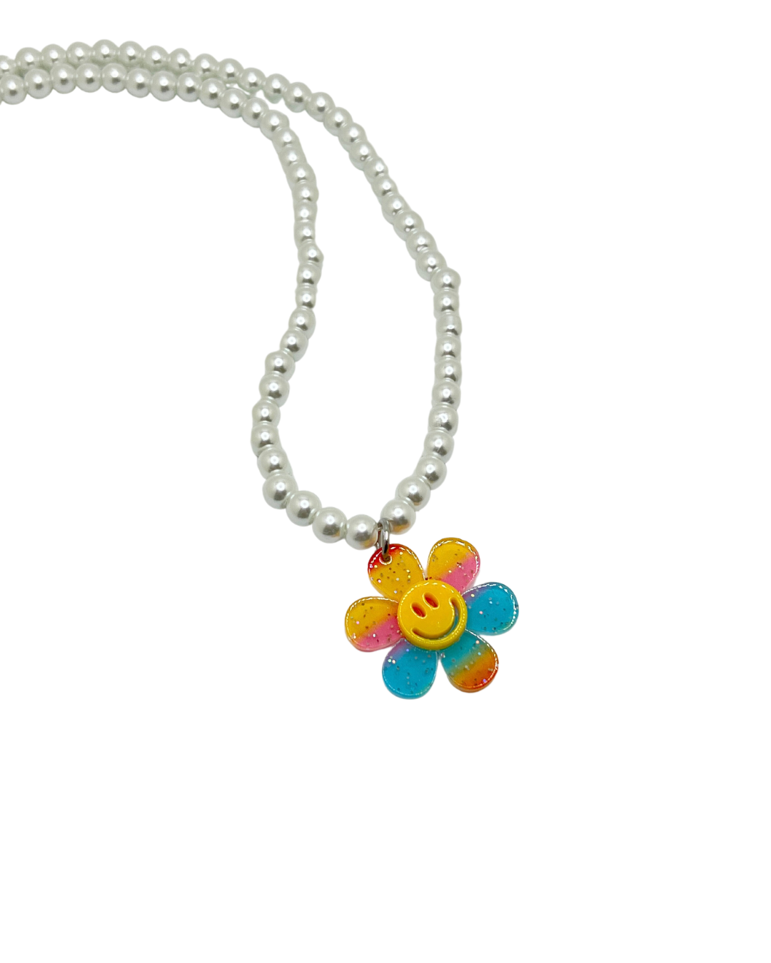 Flower Power Pearl Charm Necklace