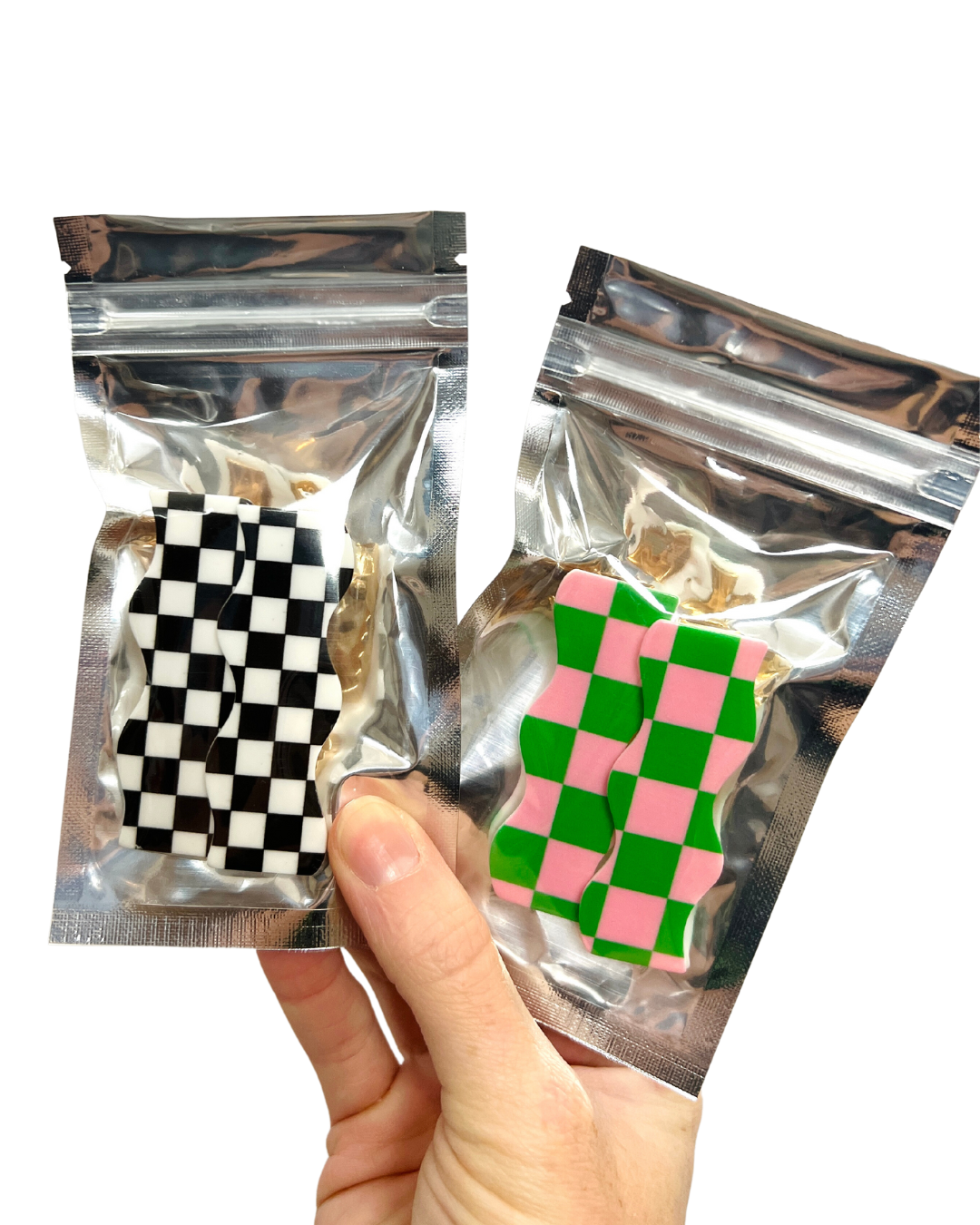 Checker Hair Clips