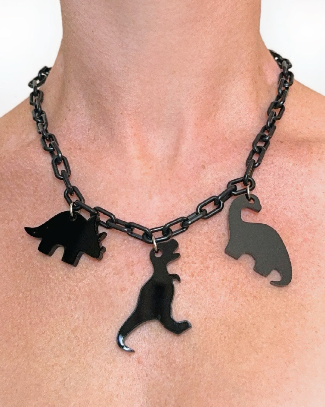 Dinosaur Trio Necklace