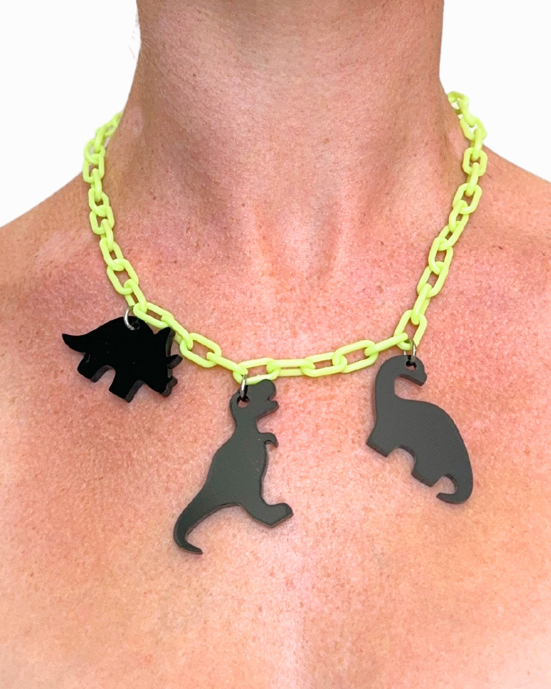 Dinosaur Trio Necklace