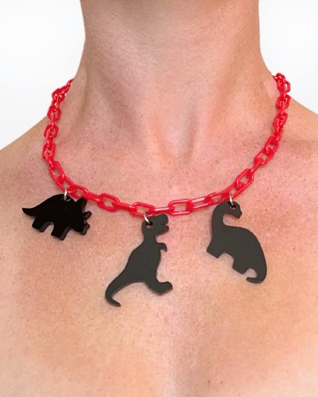 Dinosaur Trio Necklace