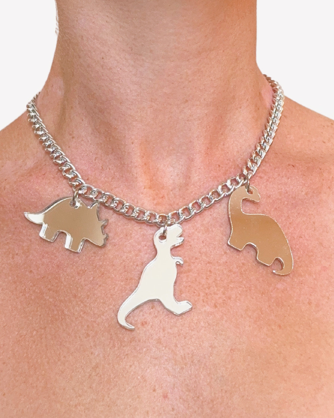 Dinosaur Trio Necklace