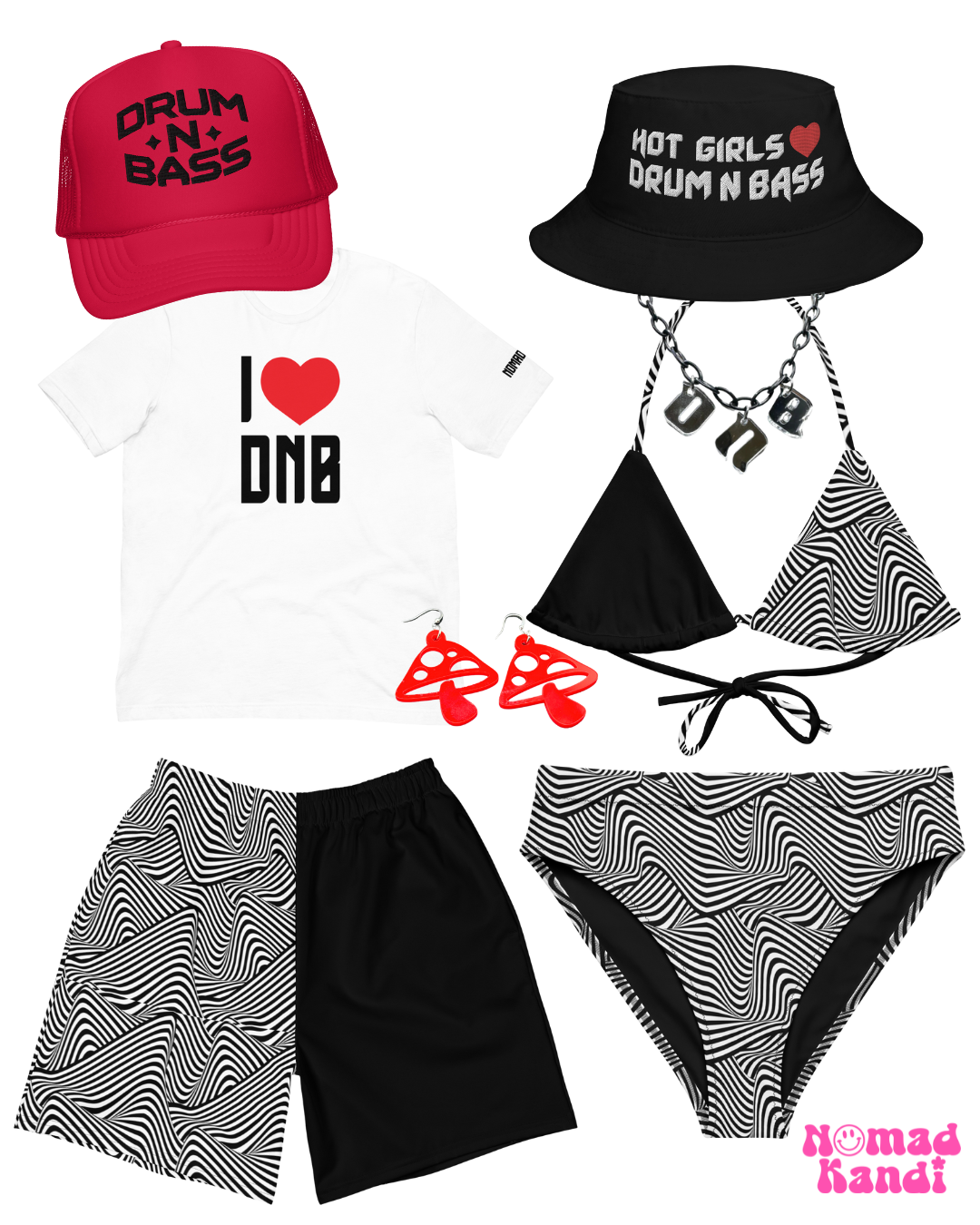 Hot Girls Love Drum and Bass Bucket Hat