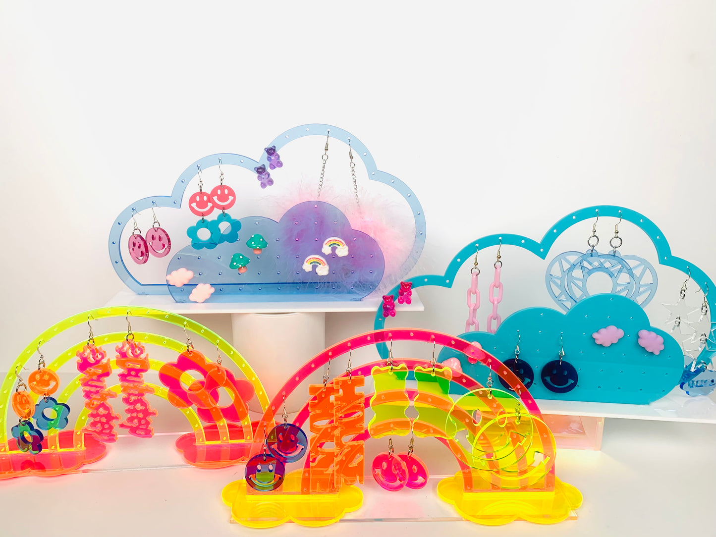 Pink Rainbow Earring Display