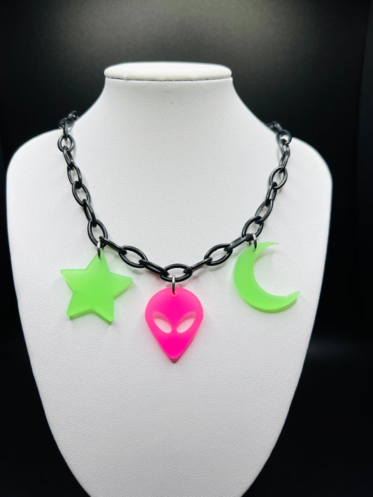 Glow in the Dark Space Babe Choker