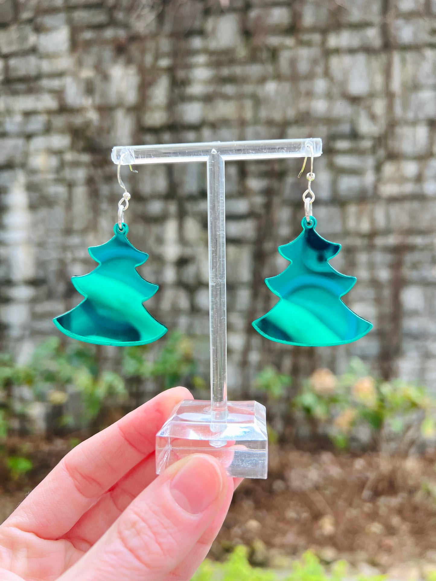 Mini Christmas Tree Earrings