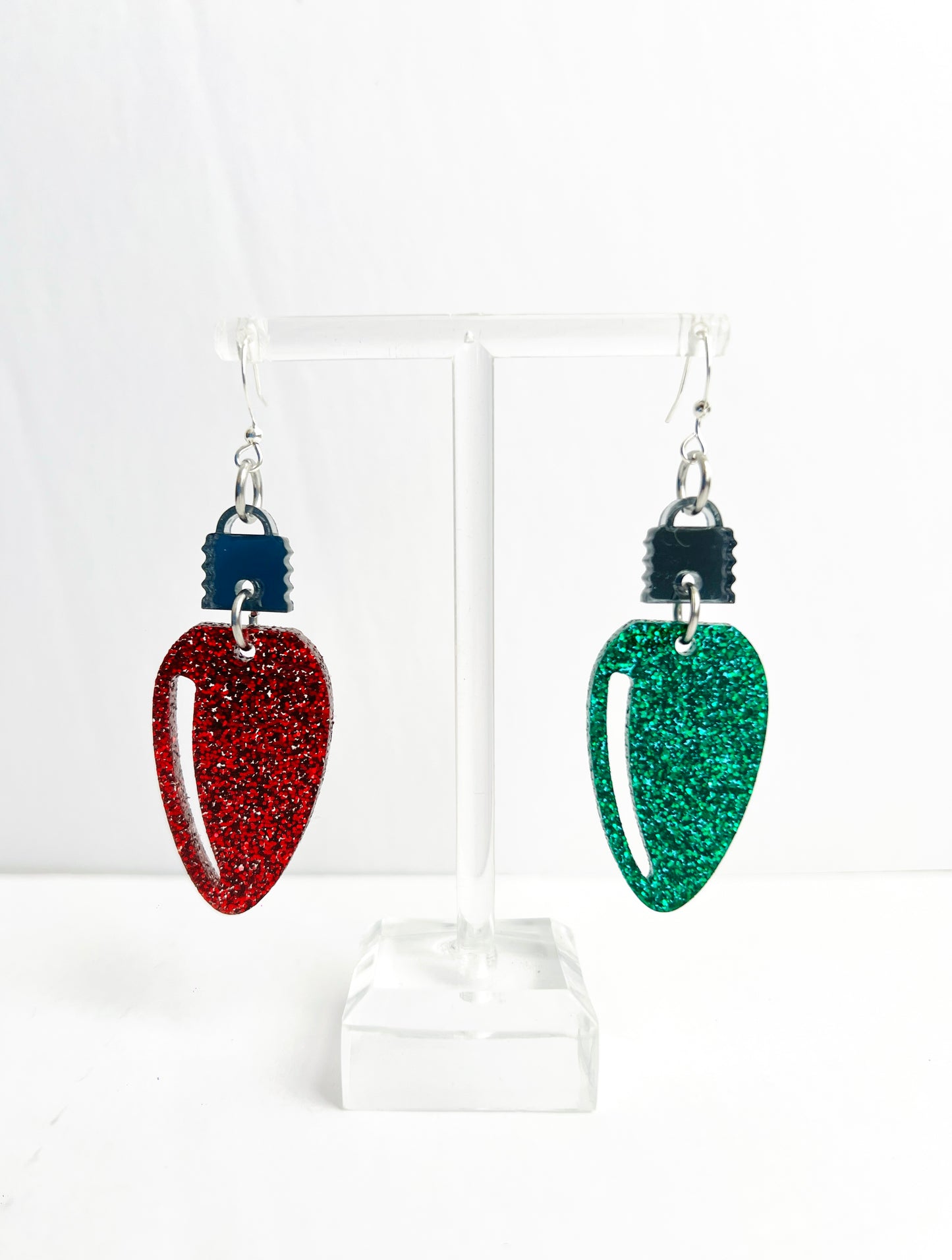 Retro Christmas Bulb Earrings