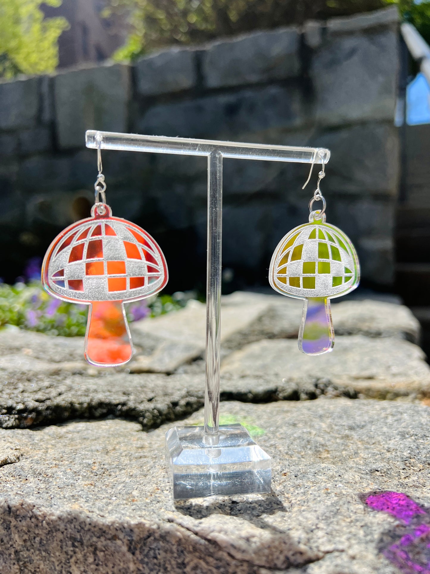 Disco Mushroom Earrings