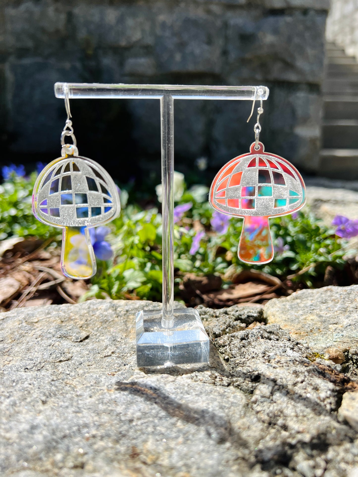 Disco Mushroom Earrings