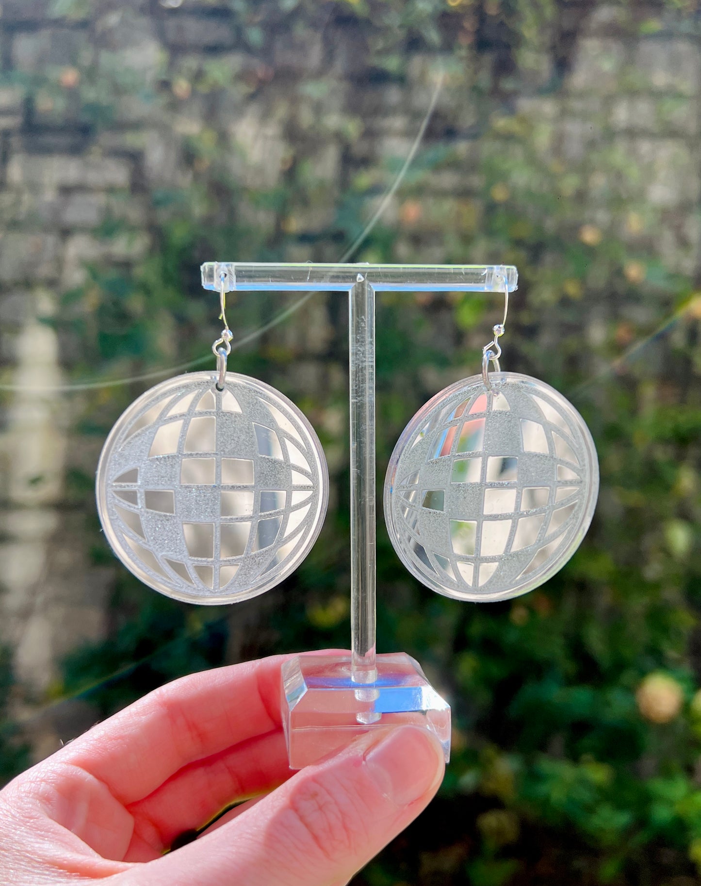 Disco Silver Mirror Earrings