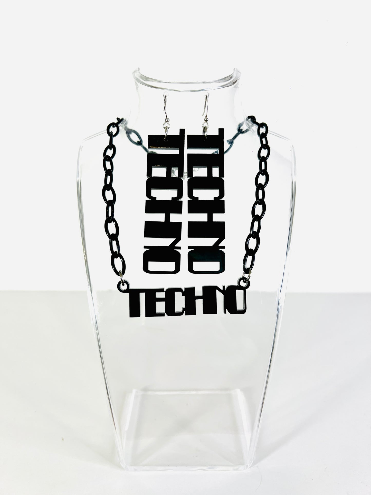 Techno Snob Bundle (Earrings, choker & bucket hat)