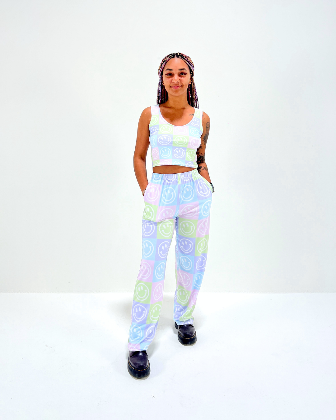 SAMPLE SALE- Pastel Checker Pants (Medium)