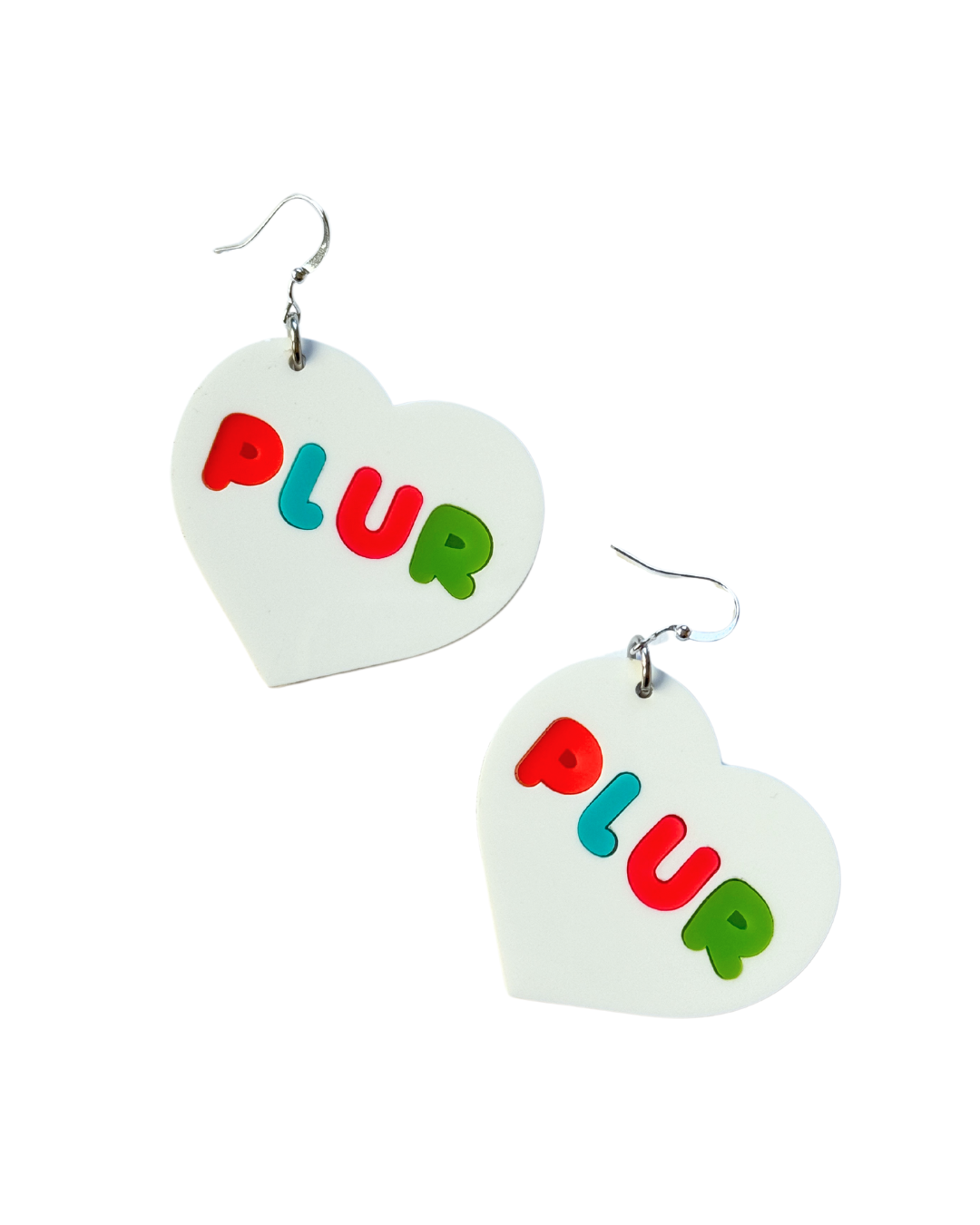 PLUR Heart Earrings