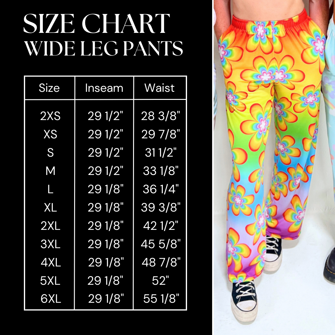 Rainbow Bloom Unisex Wide-Leg Pants